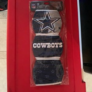 NFL official 3 pack face mask/covering COWBOYS